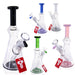 8" Swirl Bottom Vase Waterpipe Colors May Vary - (1 Count)-Hand Pipes, Rigs, & Bubblers-MJ Wholesale