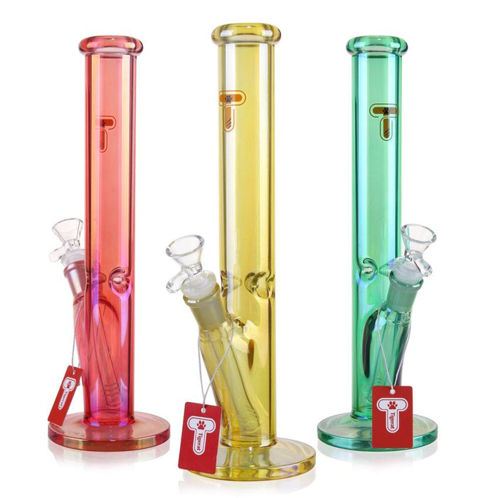 12" Colored Straight Tube Colors May Vary - (1 Count)-Hand Pipes, Rigs, & Bubblers-MJ Wholesale