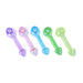 Clover 5.5" Four Hole Rounded Tip Handpipe - Colors May Vary - (1 Count)-Hand Pipes-MJ Wholesale