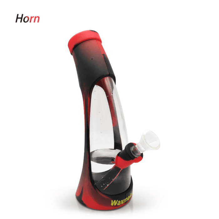 Waxmaid 8.5" Horn Silicone Glass Water Pipe - Colors May Vary - (1 Count)