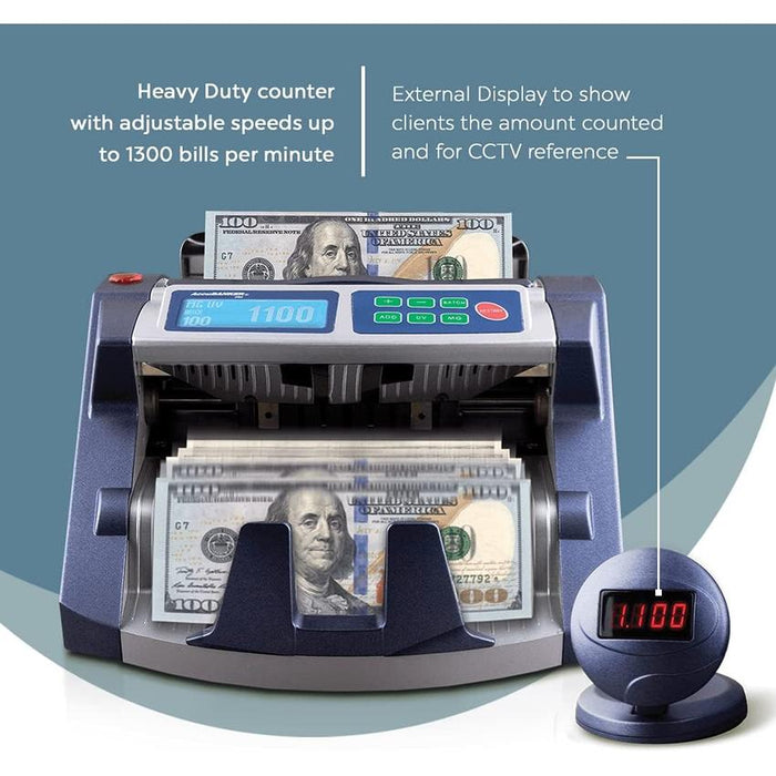 AccuBANKER 1100 Plus UV Currency Counter - (1 Count)-Office Supplies & Currency Counters