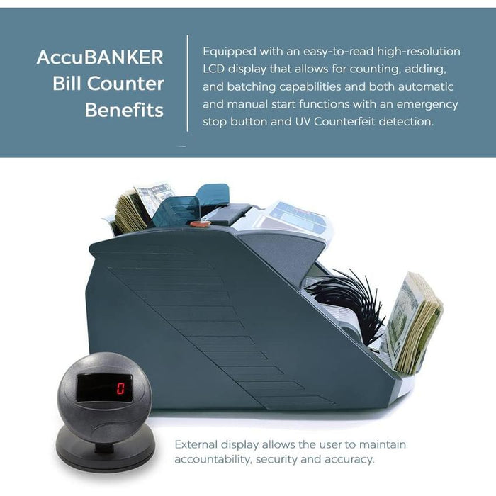 AccuBANKER 1100 Plus UV Currency Counter - (1 Count)-Office Supplies & Currency Counters