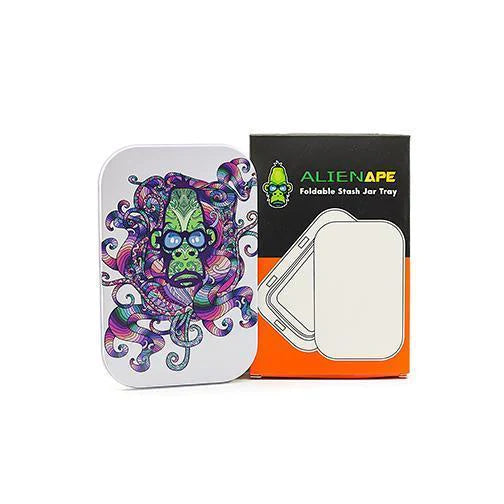 Alien Foldable Stash Jar Tray - 2 Designs - (1 Count)-Rolling Trays and Accessories