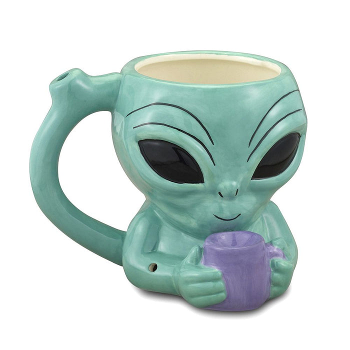 Alien Pipe Mug - (1 Count)-Hand Pipes, Rigs, & Bubblers