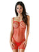 Allure Fishnet Bodystocking - Red-LINGERIE > Dress