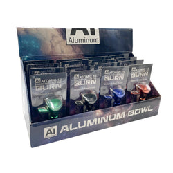 Atomic 13 14mm Aluminum Replacement Male Bowl - Colors May Vary - (16 Count Display)-Hand Glass, Rigs, & Bubblers