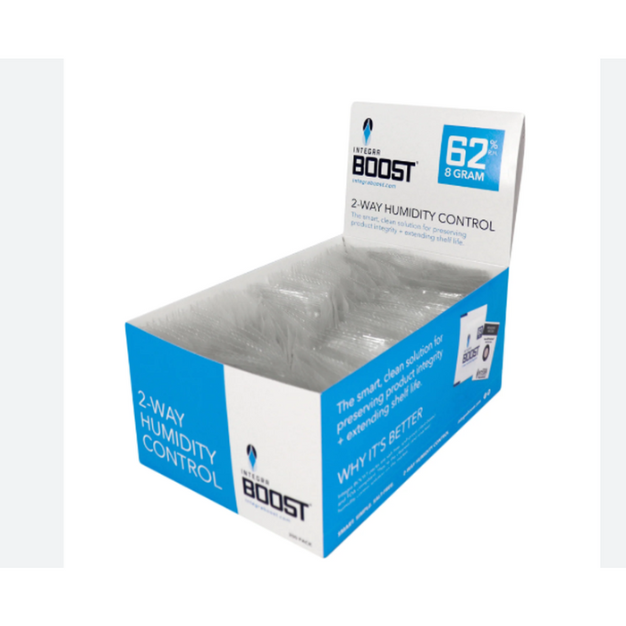 Integra Boost 8g RH 62% 2 Way Humidity Pack - Individually Wrapped - (144 Count Display)-Humidity Packs-MJ Wholesale