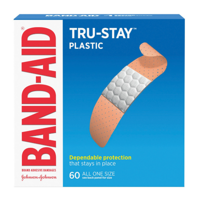 Band-Aid Tru-Stay Plastic Bandage - 60 Count Box - (6 Count)-Bandage