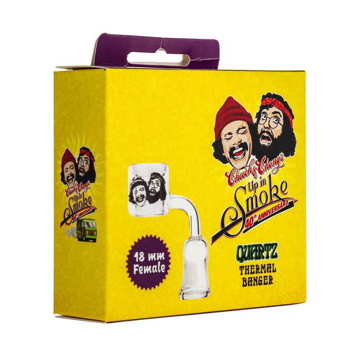 Cheech & Chong - Up In Smoke Qaurtz Bangor 18mm Female 45 Degree - (1 Count)