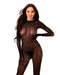 Be Savage Luxe Kitty Sleeve Bodystocking Black-