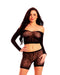 Be Savage Vixen Sleeve 2pc Shorts Set Black-