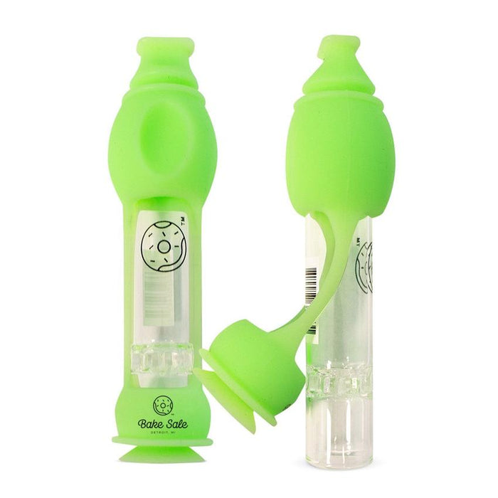 Beamer Bake Sale 4.5″ Multi-Hitter – Silicone & Glass Portable Chillum – Mixed Colors – (24 Count Display)-Hand Pipes, Rigs, & Bubblers