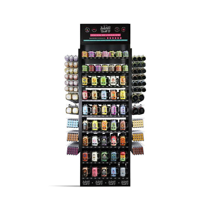 Beamer Candle Co. - USA Handcrafted Display - Large - Pre Mixed w/ All Scents, Sizes, Collections-