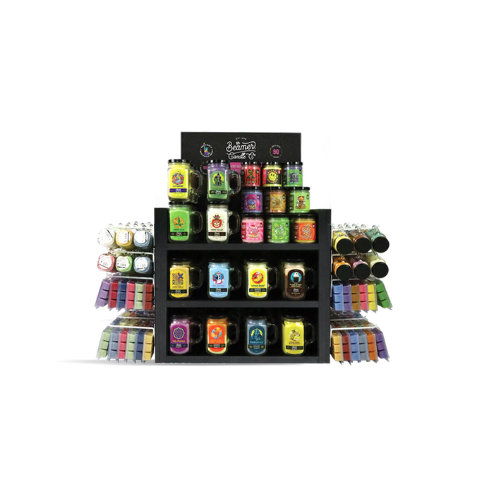 Beamer Candle Co. - USA Handcrafted Display - Small - Pre Mixed w/ All Scents, Sizes, Collections-