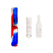 Beamer Silicone & Glass Dab N’ Flower Chillum & Dab Straw – 4.5″ – 3 Piece w/ Quartz Octo Screen – Mixed Colors – (48 Count Display)-Hand Pipes, Rigs, & Bubblers