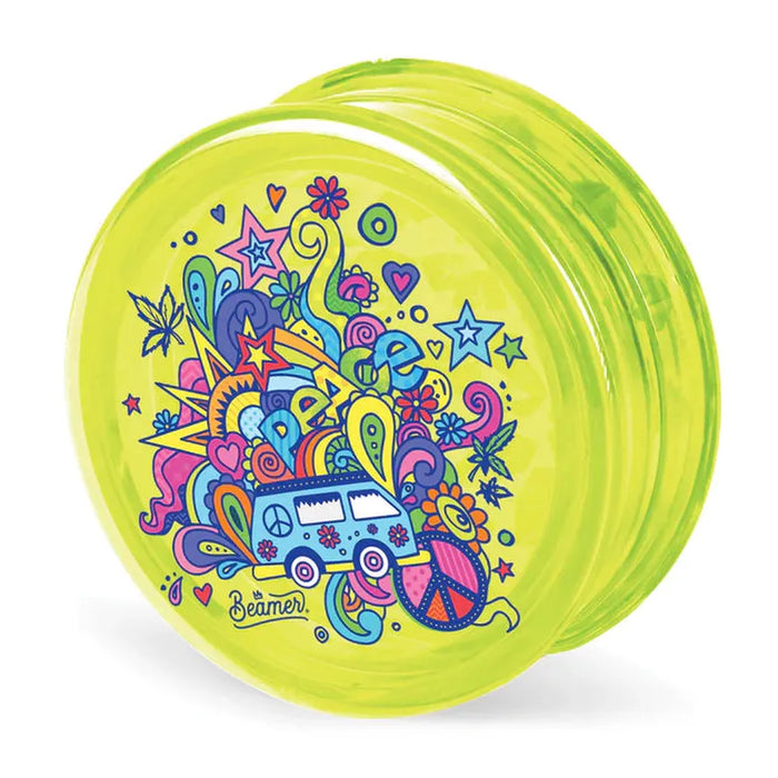 Beamer Virgin Acrylic 3-Piece 63mm Grinder - Design and Color May Vary – (12 Count Display)-Grinders