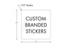 Beast Branding CUSTOM PRINTED STICKERS - 1" x 1" Square for 5ml Square Jar Lid or Bottom-Custom Print Labels