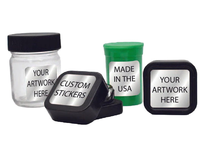 Beast Branding CUSTOM PRINTED STICKERS - 1" x 1" Square for 5ml Square Jar Lid or Bottom-Custom Print Labels