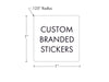 Beast Branding CUSTOM PRINTED STICKERS - 1" x 1" Square for 5ml Square Jar Lid or Bottom-Custom Print Stickers