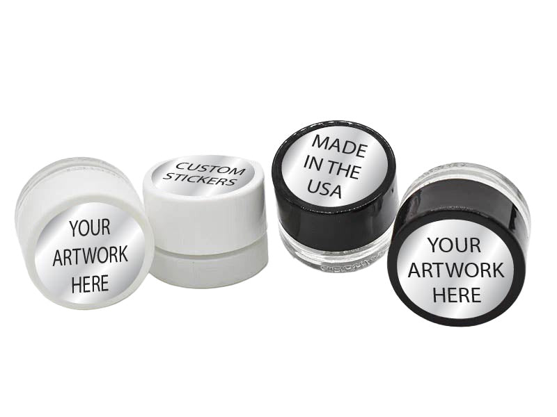 Beast Branding CUSTOM PRINTED STICKERS - 1.125" Circle for 5ml Jar Lid or Bottom-Custom Print Labels