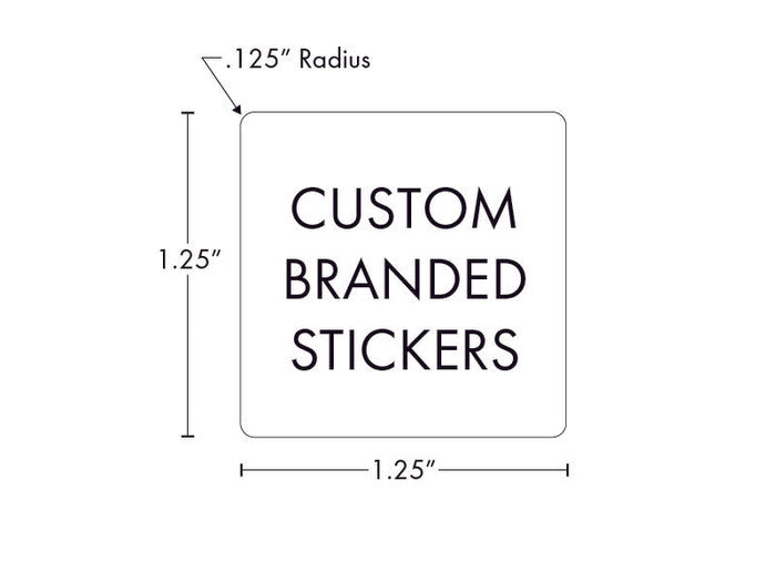 Beast Branding CUSTOM PRINTED STICKERS - 1.25" x 1.25" Square for 9ml Square Jar Lid or Bottom-Custom Print Labels