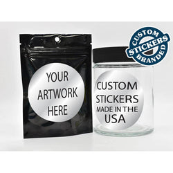 Beast Branding CUSTOM PRINTED STICKERS - 2" Circle for 1/8 Oz, 1/4 Oz, Gram Mylar Bag-Custom Print Stickers