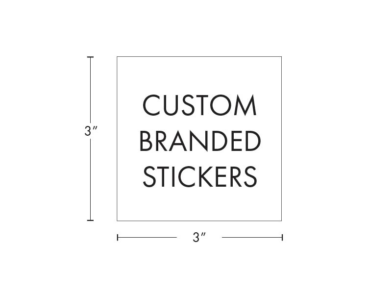 Beast Branding CUSTOM PRINTED STICKERS - 3" x 3" Square for 1/8 Oz, 1/4 Oz, Gram Mylar Bag-Custom Print Stickers