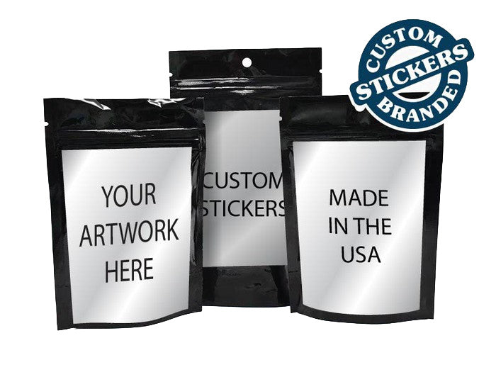 Beast Branding CUSTOM PRINTED STICKERS - 3" x 4" Rectangle for 1/8 Oz, 1/4 Oz, Mylar Bag-Custom Print Labels