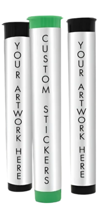 Beast Branding CUSTOM PRINTED STICKERS - TAPERED Rectangle Label for 116mm Tubes-Custom Print Stickers