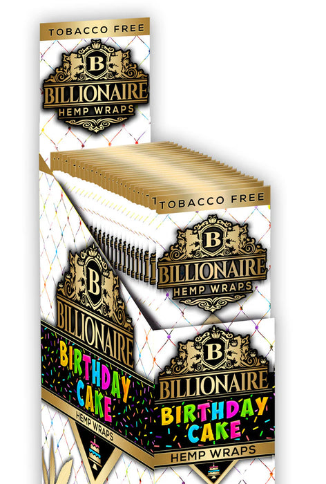 Billionaire Hemp Wraps - Various Flavors - 25 Packs Per Box 2 Wraps Per Pack-Papers and Cones