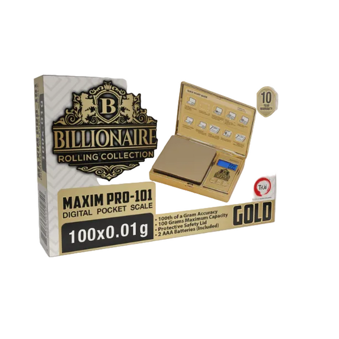 Billionaire Maxim Pro 101 Gold Digital Pocket Scale - 100g x 0.1g - (1 Count)-Scales & Calibration Weights
