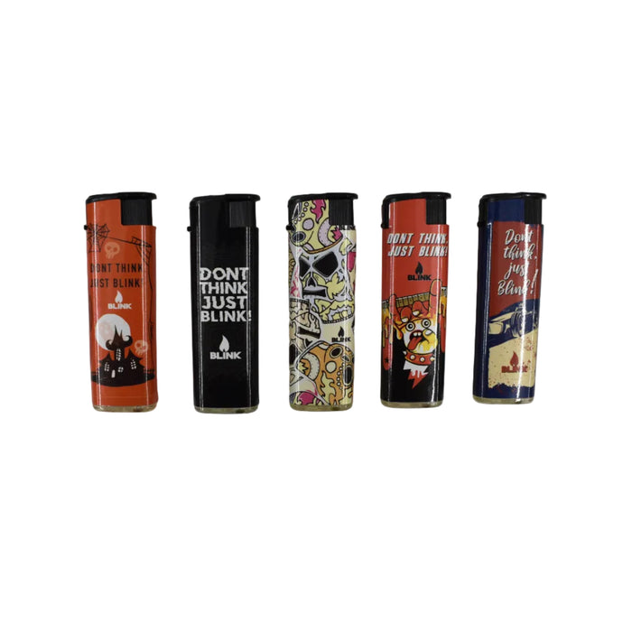 Blink Torch Windproof Lighters - Refillable - Assorted Designs - (50 Count Display)