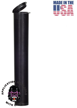 120mm Black Super Seal Pre-Roll Tubes - Child Resistant, Tamper Evident,  and Air-Tight Pre-Roll Packaging