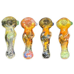Body Half Twisted Hand Pipe - Design May Vary - (1 Count)-Hand Glass, Rigs, & Bubblers