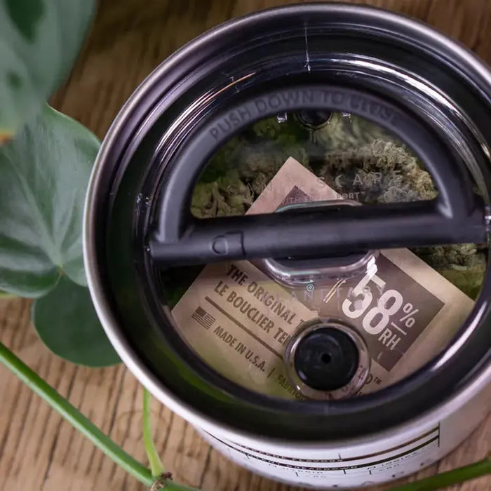 Cannascape® 4" Stainless Steel Matte Stash Jars - Black or White - (1 Count)-stash jar