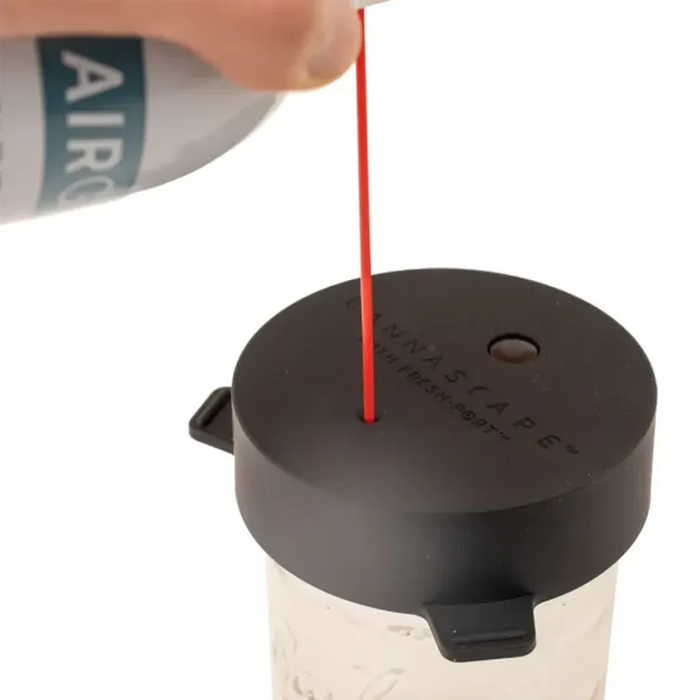 Cannascape® Fresh-Port™ Wide Mouth Mason Jar Lid - (1 Count)-stash jar