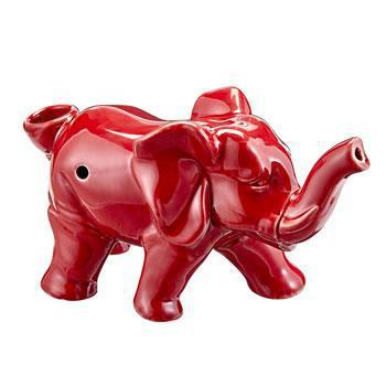 Ceramic Elephant Novelty Pipe - Various Colors - (1 Count)-Hand Pipes, Rigs, & Bubblers