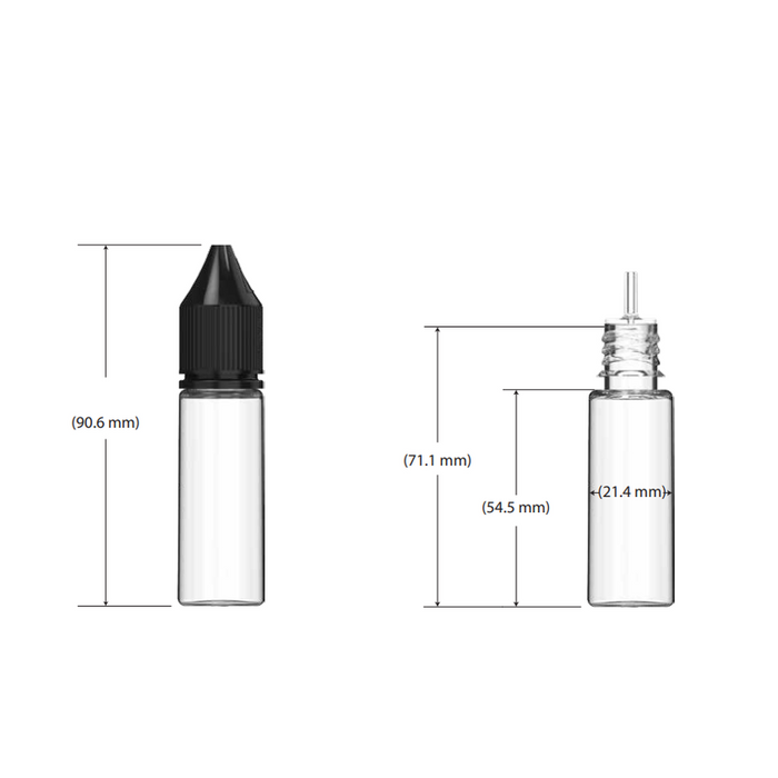 Chubby Gorilla 16.5ML V3 PET CR Unicorn Bottle - Various Colors (1,000 Count)-Dropper Bottles