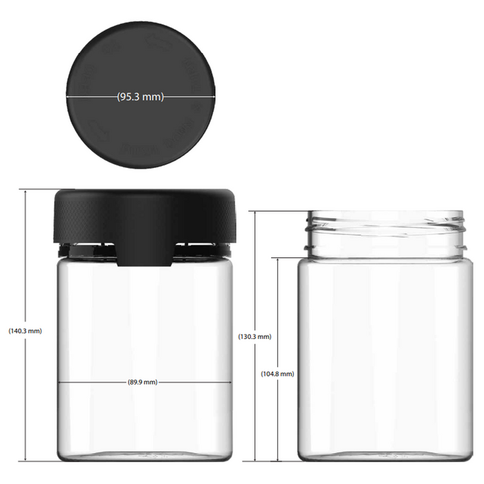 Chubby Gorilla 21.5oz Aviator Plastic Jar Containers w/ Inner Seal With Labels & Application-Aviator Containers