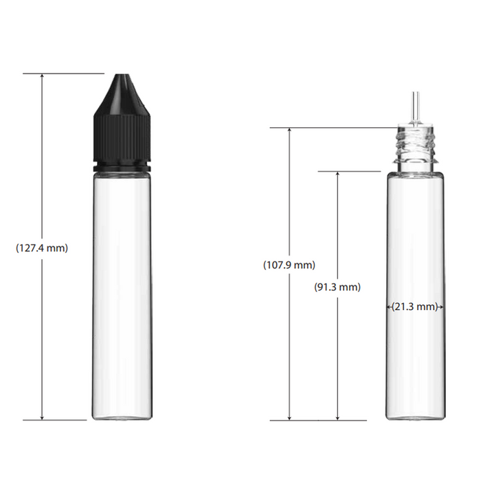 Chubby Gorilla 30ML V3 Unicorn Plastic Squeeze Bottle PET CR - Various Colors - (1000 Count)-Dropper Bottles
