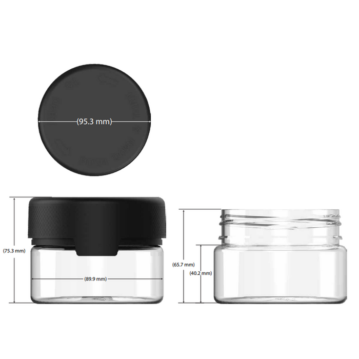Chubby Gorilla 7.5oz Aviator XL Plastic Jar Container w/ Inner Seal - Various Colors - (100 Count)-Aviator Containers