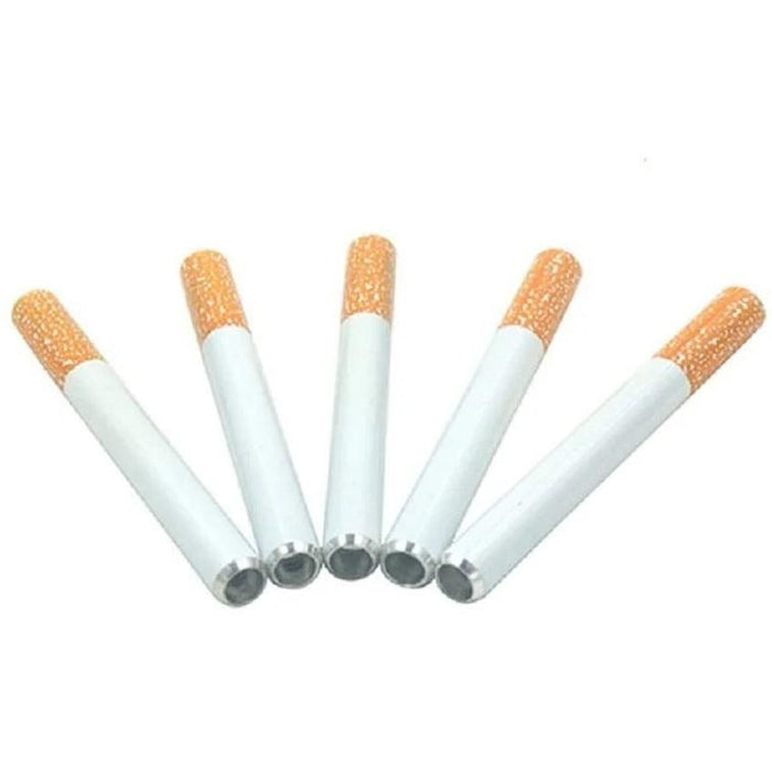 Cigarette Style Metal One Hitter Dugout Pipe - 3"/ 78mm - (100 Count Counter Display)-Hand Pipes, Rigs, & Bubblers