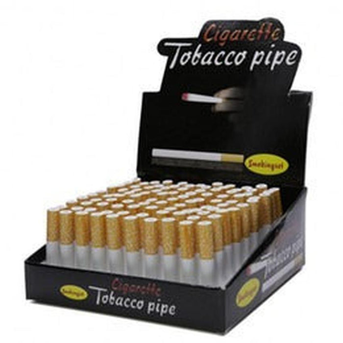 Cigarette Style Metal One Hitter Dugout Pipe - 3"/ 78mm - (100 Count Counter Display)-Hand Pipes, Rigs, & Bubblers
