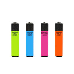 Clipper Lighter - Classic Mini Solid Fluo - (48 Count Display)-Lighters and Torches