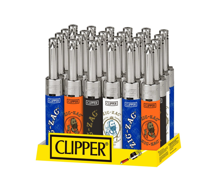 Clipper Mini Tube - Zig-Zag - (24 Count Display)-Lighters and Torches