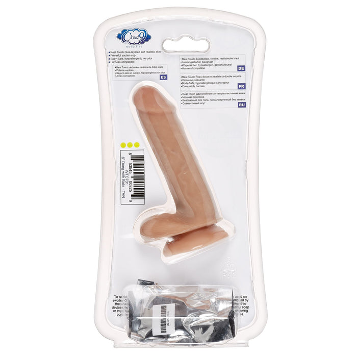 CLOUD 9 DUAL DENSITY REALISTIC DILDO 6" W/ BALLS-ADULT PRODUCTS > Dildo