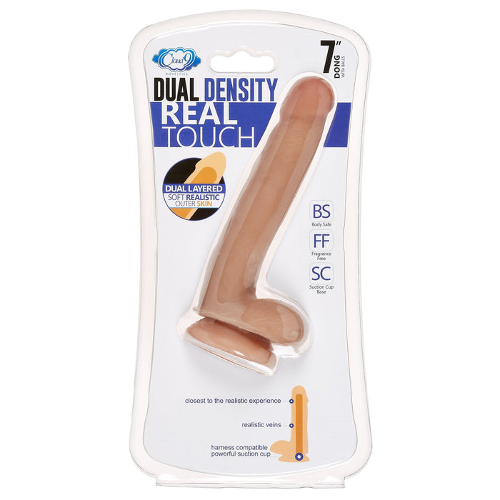 CLOUD 9 DUAL DENSITY REALISTIC DILDO 7" W/ BALLS-ADULT PRODUCTS > Dildo