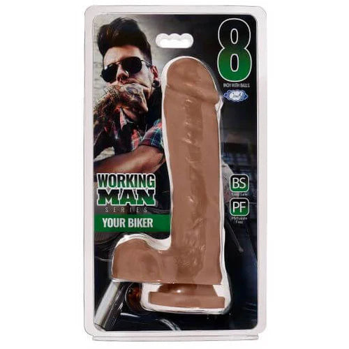 CLOUD 9 WORKING MAN 8" DILDO W/ BALLS and SUCTION BASE-ADULT PRODUCTS > Dildo