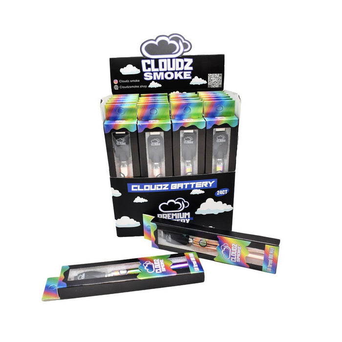 Cloudz 510 Thread Vape Batteries - Rose Gold & Chrome Rainbow - (24 Count Display)-Hand Glass, Rigs, & Bubblers