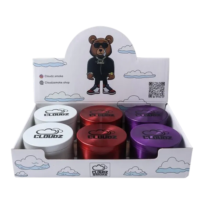 Cloudz Grinder 75mm - Assorted Colors - (6 Count Display)-Grinders